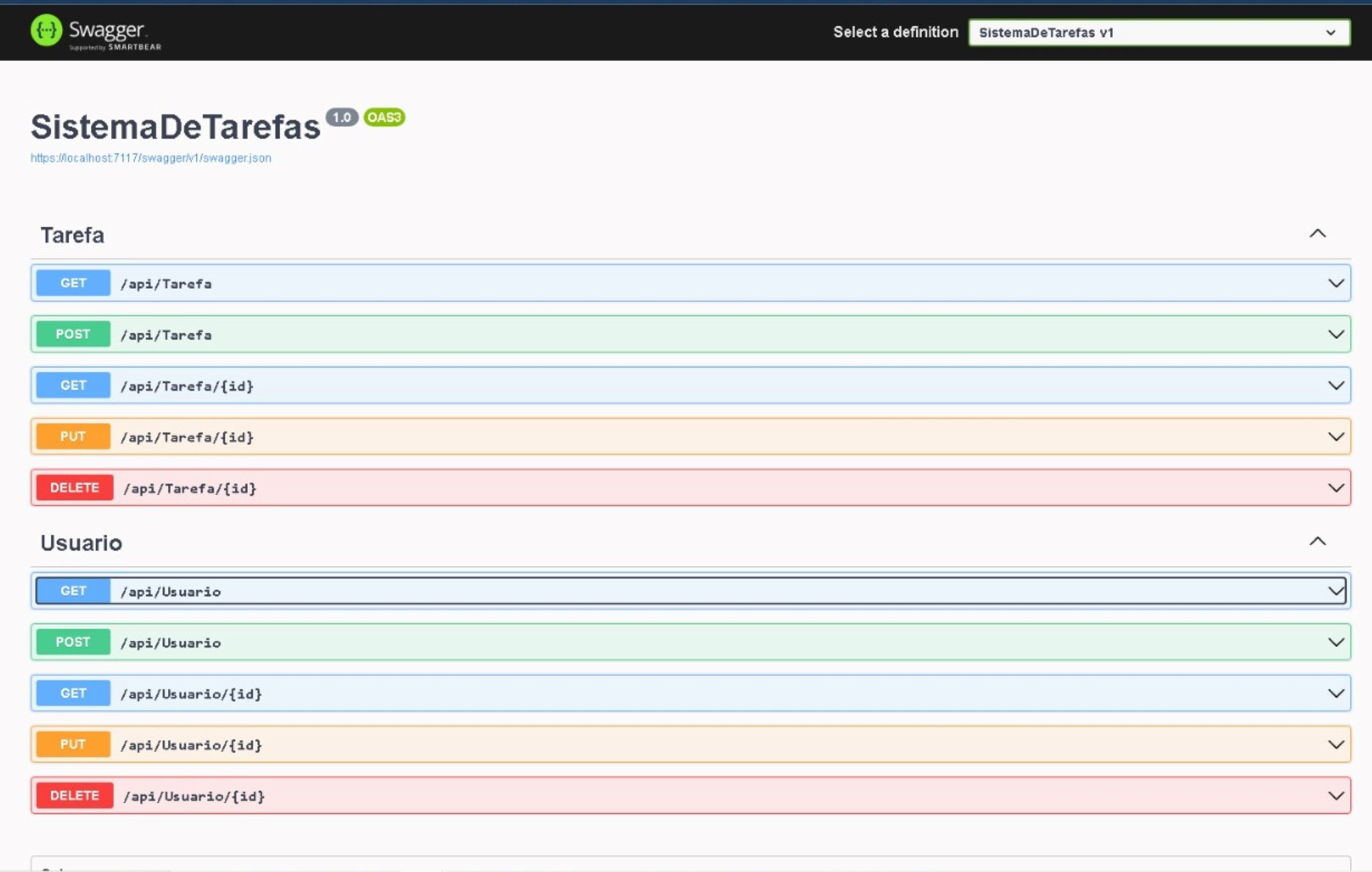 Veja o projeto API-Sistemas de Tarefas no GitHub